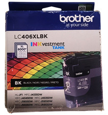 Brother LC406XLBK Black Ink Cartridge New Sealed With Open Box Exp: 03-2028 picture