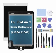 White Touch Screen Digitizer Glass LCD Screen Display for iPad Air 2 A1566 A1567 picture