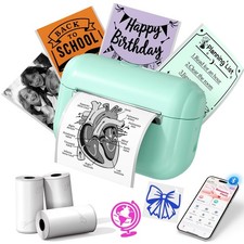 Memoking Mini Sticker Printer Portable Inkless Sticker Maker, Smart AI APP picture