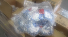 Lot of 100 Tripp Lite N200-005-BL CAT6  Cable 5ft Blue RJ45 Male to Male Gigabit picture