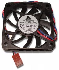 New Delta EFB0612MA 60mm x 10mm 12v Ball Bearing Fan 3 Pin Connector 15.54 CFM picture