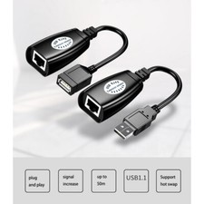 USB To RJ45 Extender Via Cat6 Ethernet Cable for Mouse Keyboard Usb Flash Drive picture