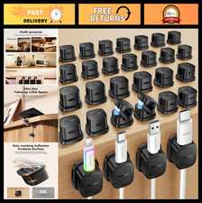 30-Pack Magnetic Cable Clips - Adjustable Cord Organizer for Home & Office picture