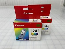 2 Pk Genuine Canon BCI-24 Color printer Inkjet Ink Cartridge picture