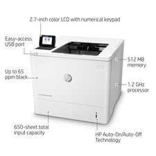 HP LaserJet Enterprise M608n Laser Printer, Black And White Mobile Print Up to picture