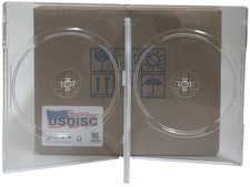 USDISC DVD Cases Standard 14mm Economy, Quadruple 4 Disc (Clear) Lot picture