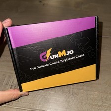 GunMjo Pro Custom Coiled USB C Cable for Gaming Keyboard  picture