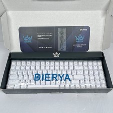 DIERYA DK98SE Wired Mechanical Gaming Keyboard 98 Keys Clicky Blue Switch White picture