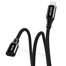 [6.6Ft Lightning Extension Cable Braided Female to Male Extender Cord picture