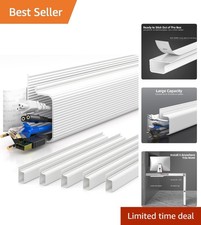 Safety-First Under Desk Cable Management System - 6 Pack, Modern White Design picture