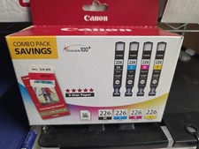 Genuine Canon CLI-226 ChromaLife 100+ Black & Color Combo Pack New Sealed picture