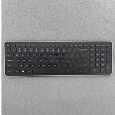 Dell Logitech Keyboard KM714 Wireless Black Slim Chiclet Multimedia Keys Office picture