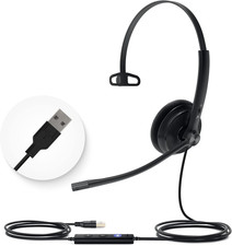 UH34 Lite Wired Headset,Usb-A, Noise Canceling Mic,In-Line Controls picture