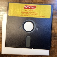 RARE Quicken 1987 ProDOS Version Finance Software Apple IIc IIe IIgs 5.25 Floppy picture