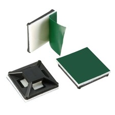 100 x Self Adhesive Cable Tie Mounts Wire Base Holders 12.5mm x 12.5mm picture
