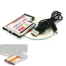 54 mm USB 3.0 2 Dual Ports HUB Express Adapter Card for PCMCIA Laptop picture