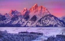 Landscape mountains winter snow sunlight nature grand Custom Gaming Mat Desk picture