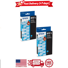 2 pack epson 812xl, cyan high capacity ink cartridges picture