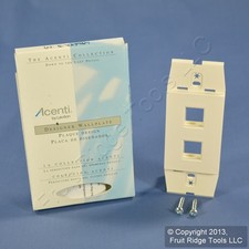 Leviton AC642-Q Quartz Acenti Quickport 1-Gang 2-Port Nylon Wallplate Insert picture