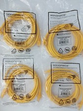 MONOPRICE 9871 Patch Cord Cat 6 Flexboot Yellow 10ft Ethernet Cable 4 pack picture