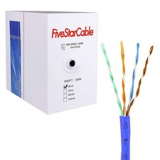 Cat5e 1000 Ft. Ethernet 24AWG 4 Twisted Pair Internet Network Router Camera picture