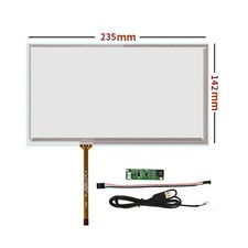 10.1in 235x143mm 4-wire resistive touch panel USB controller kit picture