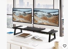 TEAMIX 31.5 inch Dual Monitor Riser, Long Black inch,  picture
