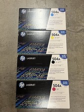 HP 504A CE250X CE251A CE252A CE253A Toner Set For LaserJet CM3525,CM3530 OEM NEW picture