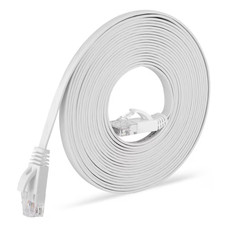 Jadaol Cat 6 Ethernet Patch Cable Flat White RJ-45 50ft Universal USA SELLER picture