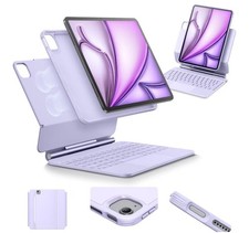 ESR for iPad Air 11/Pro 11 Inch Case Keyboard, Multi-Mode Magnetic Stand Purple picture