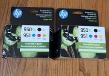 4-PACK HP GENUINE 950XL BLACK & 951 COLOR INK OFFICEJET PRO 8100 - 2027 & 2028 picture