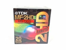 20x TDK 3.5 inch MF-2HD floppy disks NEW & original packaging - 1.44 MB DOS formatted for IBM PC picture