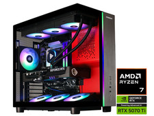 STORMCRAFT Gaming PC PHANTOM AMD RYZEN 7 9800X3D NVIDIA GeForce RTX 5070 TI - AI picture