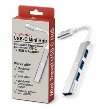 Red Star Tec U114C Mini USB C hub, 4 Extra A Ports, 2.0/3.0 picture