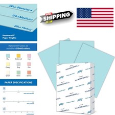 Dependable Blue Copy Paper 20lb 8.5 x 11 Inch 500 Sheets Jam Free Guarantee picture