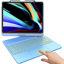 TQQ for iPad Air 13 Inch (M4/M3/M2) & iPad Pro 12.9 inch Case Keyboard | 360°... picture