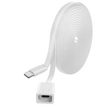 GGrzmvxy Long Flat Windproof USB C Extension Cable, Type C Male 20 FT, White picture