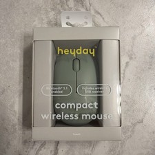 heyday Compact Wireless Mouse Green Bluetooth 5.1 Optical w/ USB Receiver picture