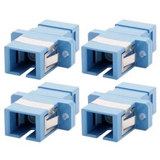 4 Pcs SC to SC Single Mode Simplex Fiber Optic Optical Coupler Adapter Connector picture