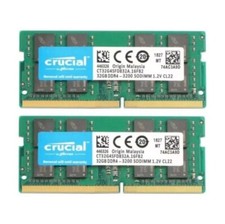 64GB (2X 32GB ) Crucial DDR4 3200MHz PC4-25600 SODIMM Memory Ram CT32G4SFD832A picture