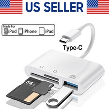 TF/SD Card Adapter Camera Reader Camera Android Type-c For iPhone15 Pro Max LOT picture