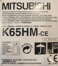 MITSUBISHI K65HM-CE THERMAL PAPER, K65HM-CE,110MM X 21M ( 3 rolls) picture