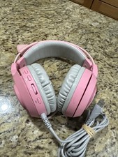 SOMIC G951 Pink Stereo Gaming Headset with Mic Untested 1-ear Cpix picture