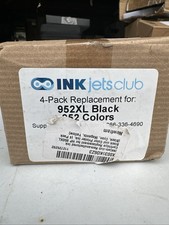 Ink Jets Club 4-Pack Replacement Ink, 952 XL Black, 952 Cyan, Magenta, Yellow picture