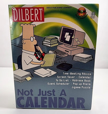 Dilbert Not Just a Calendar Windows Computer Software Vtg NOS Sealed Cedco 1997 picture
