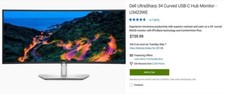 Dell UltraSharp U3423WE 32 in WQHD Curved Screen LCD Monitor picture