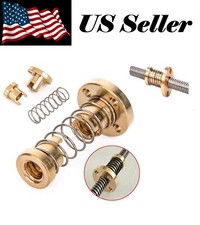 100mm - 600mm 3D Printer T8 8mm Lead Screw Rod + brass anti backlash Nut TR8 picture