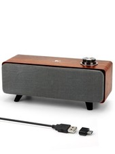 OR O R O W Computer Speakers,10W PC Speakers with Bluetooth,Stereo Brown picture
