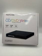 Memorex MDW218B Slim External CD/DVD Writer DVD 8X CDR 24X USB Powered Burner picture