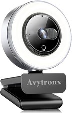 Avytronx I930 2K Quad HD USB 2.0 Webcam Ring Light HDR Privacy Cover Mic picture